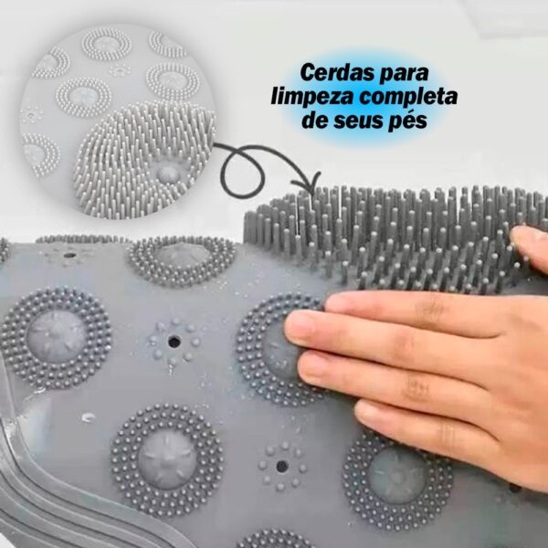 Tapete Antiderrapante Lava Pés Massageador C/ Ventosas - Imagem 4